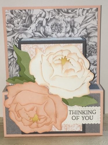 Peony stand up card