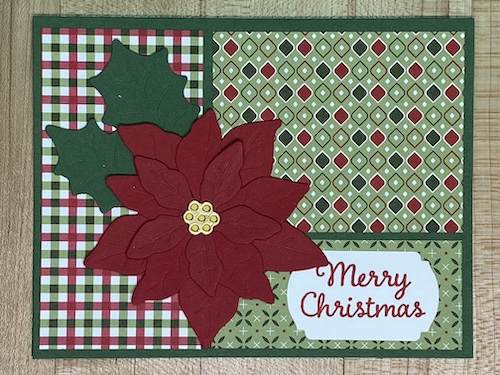 embossed poinsettia